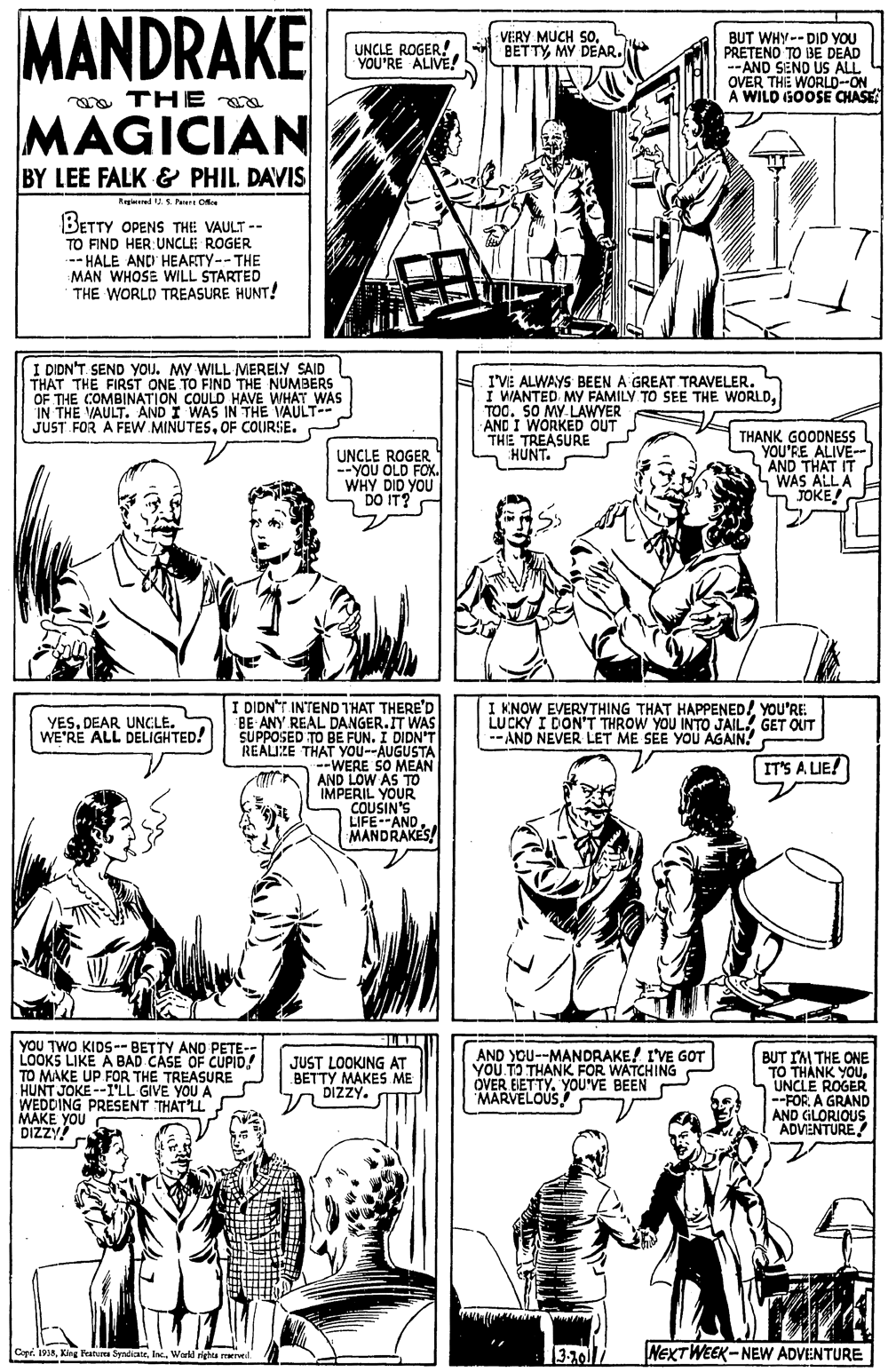 Mandrake The Magician Vintage Sunday