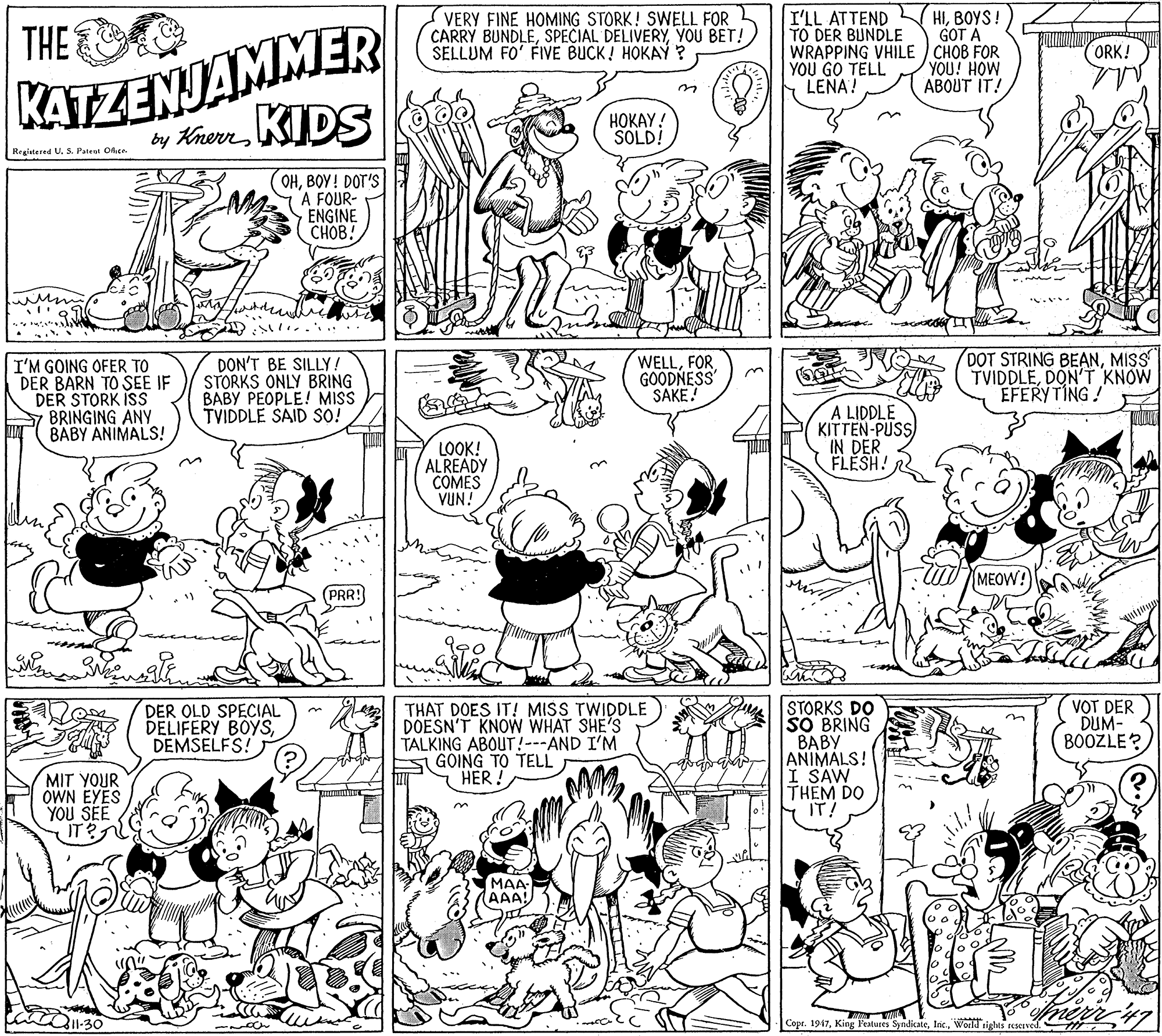 Katzenjammer Kids Vintage Sundays Comic Strip 1947-11-30 | Comics Kingdom