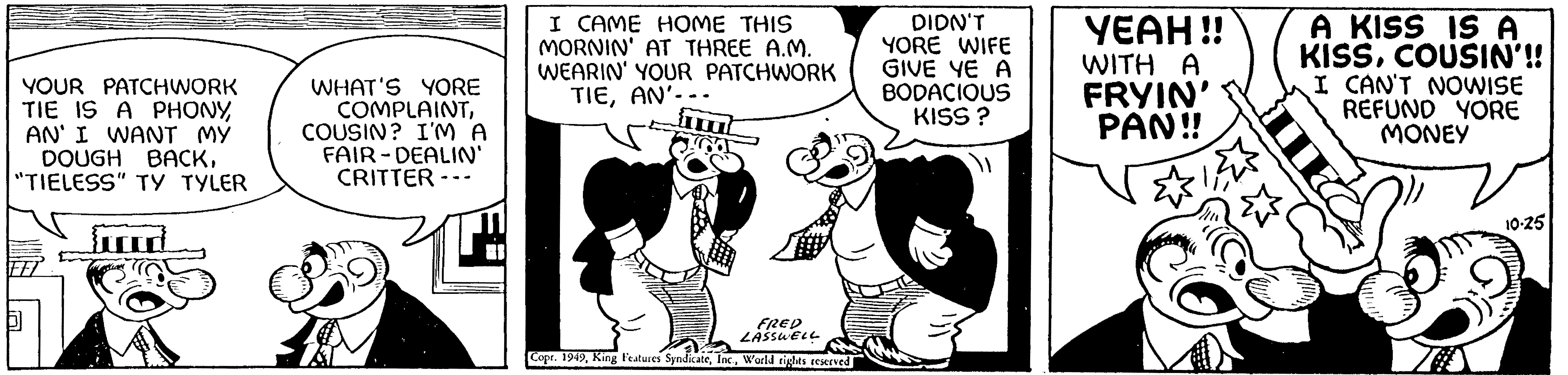 Barney Google And Snuffy Smith Vintage Comic Strip 1949 10 25 Comics