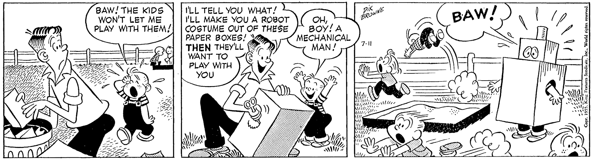 Hi and Lois Vintage Comic Strip 1955-07-11 | Comics Kingdom