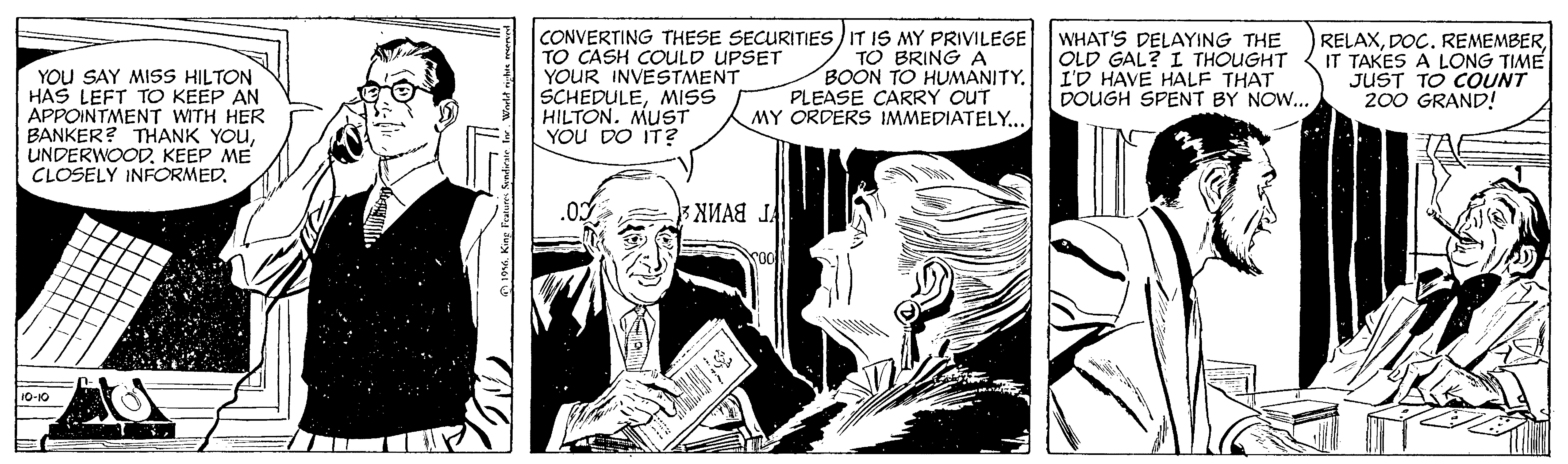 Rip Kirby Comic Strip 1956-10-10 | Comics Kingdom