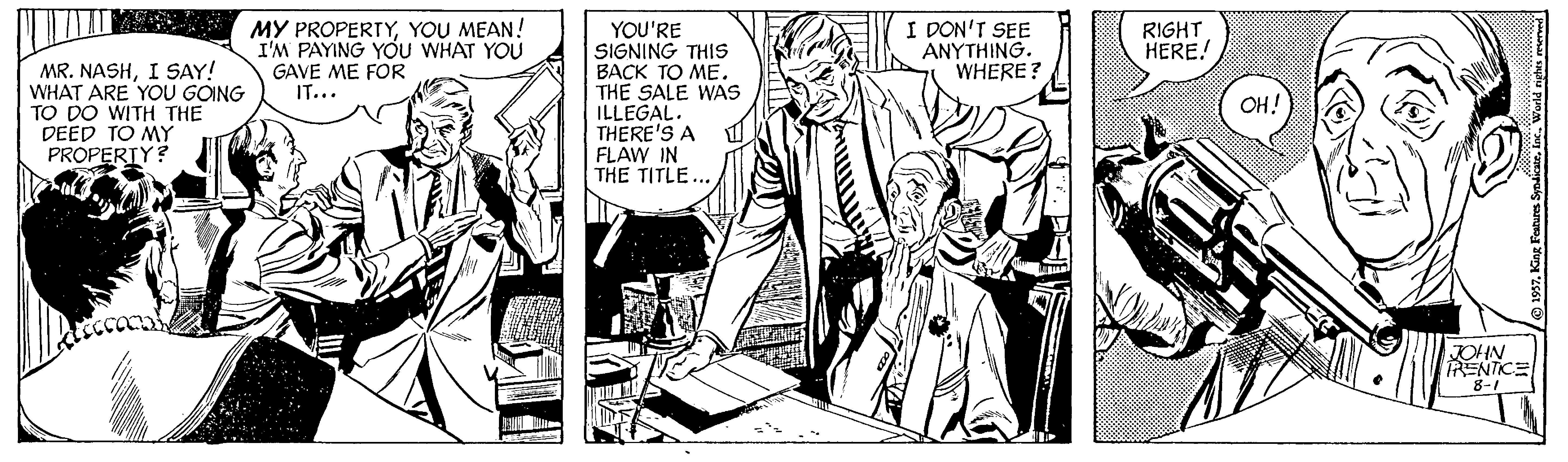 Rip Kirby Comic Strip 1957-08-01 | Comics Kingdom