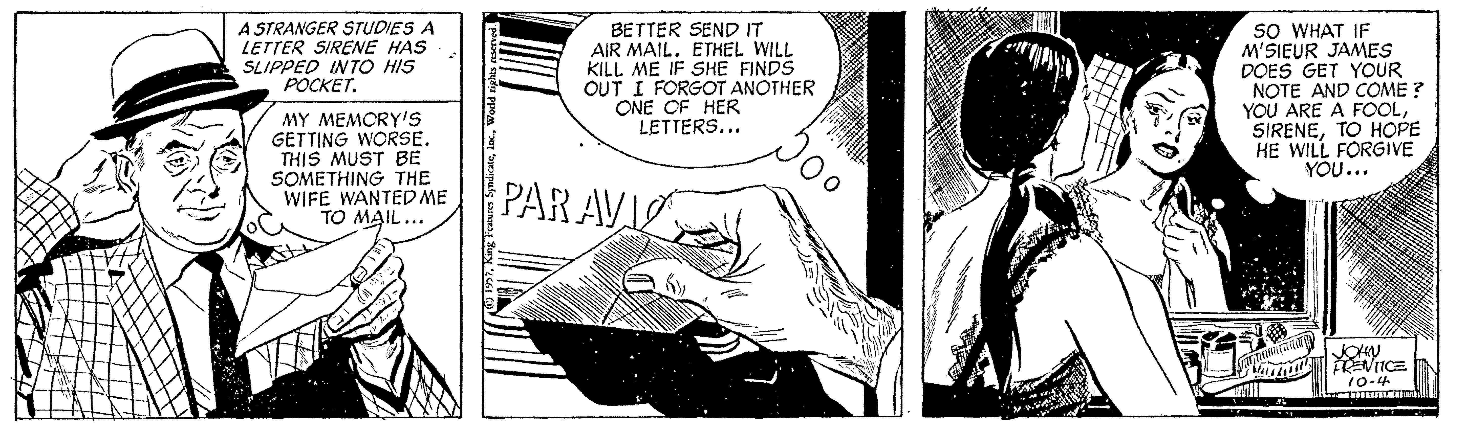 Rip Kirby Comic Strip 1957-10-04 | Comics Kingdom