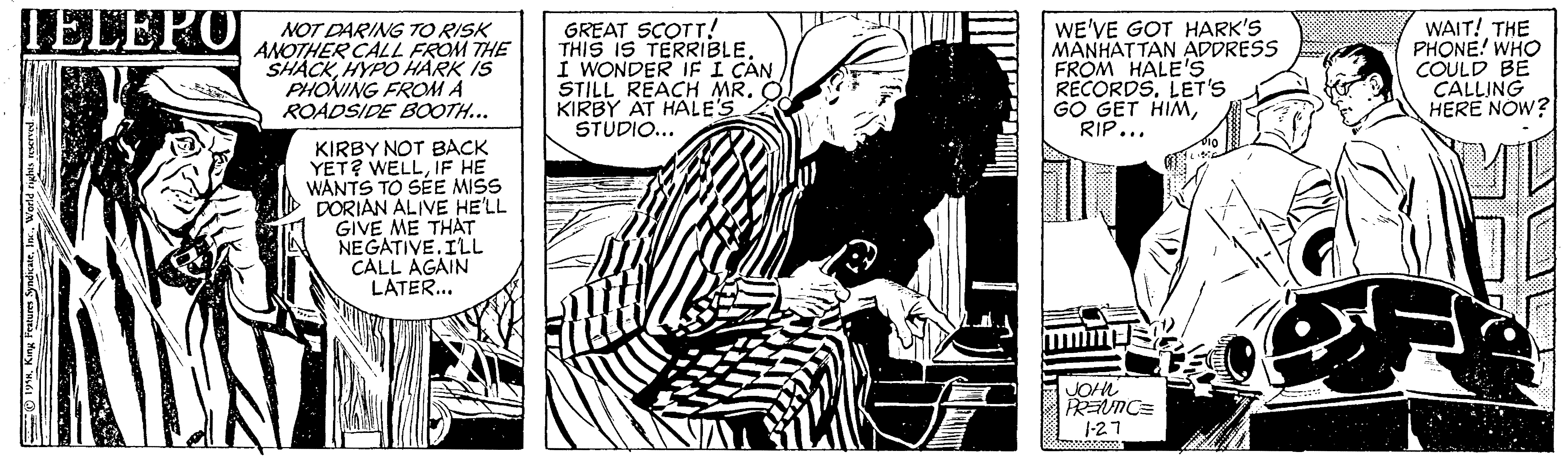 Rip Kirby Comic Strip 1958-01-27 | Comics Kingdom