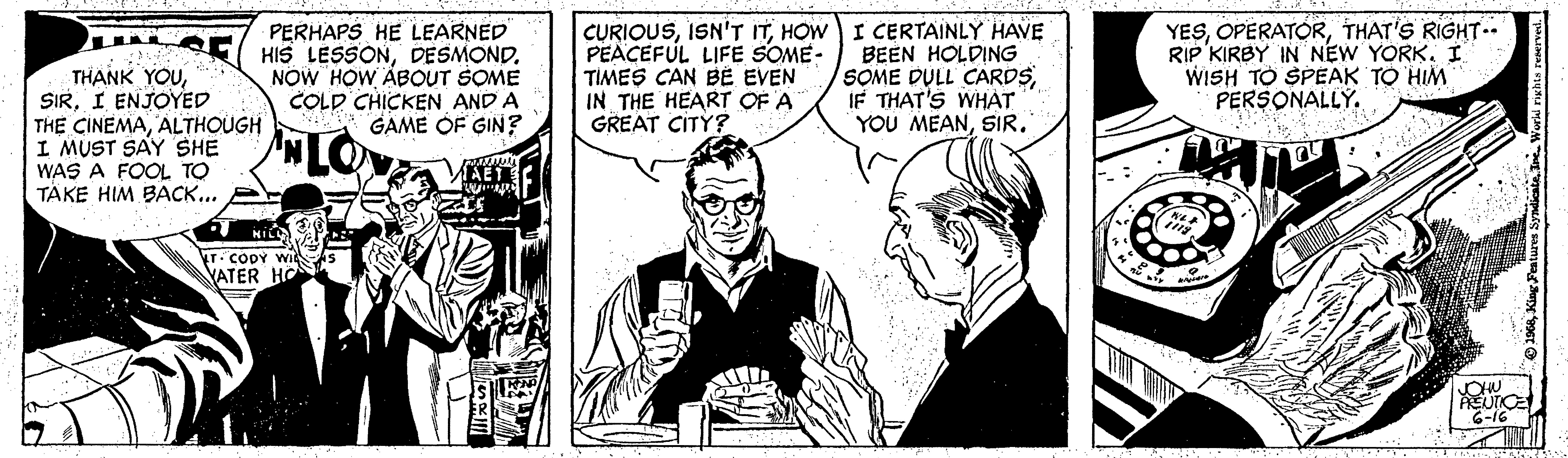 Rip Kirby Comic Strip 1958-06-16 | Comics Kingdom