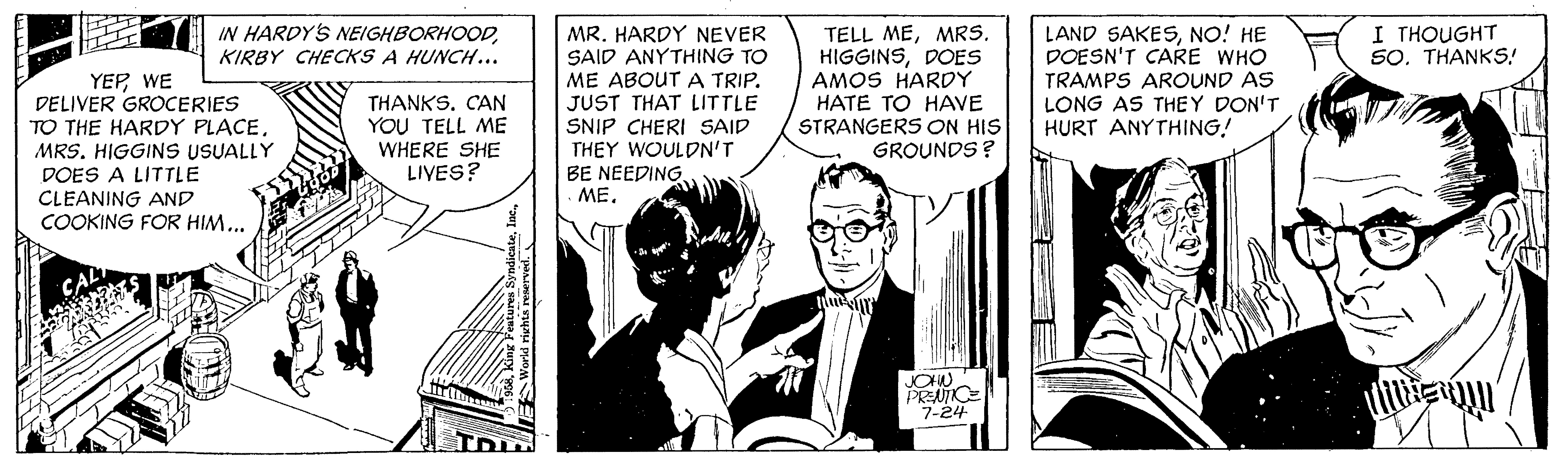 Rip Kirby Comic Strip 1958-07-24 | Comics Kingdom