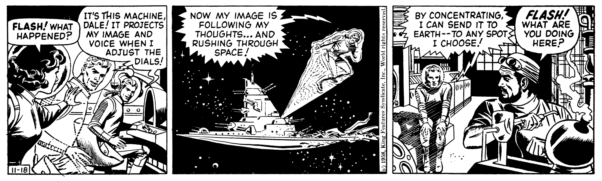 Flash Gordon Vintage Comic Strip 1958-11-18 | Comics Kingdom