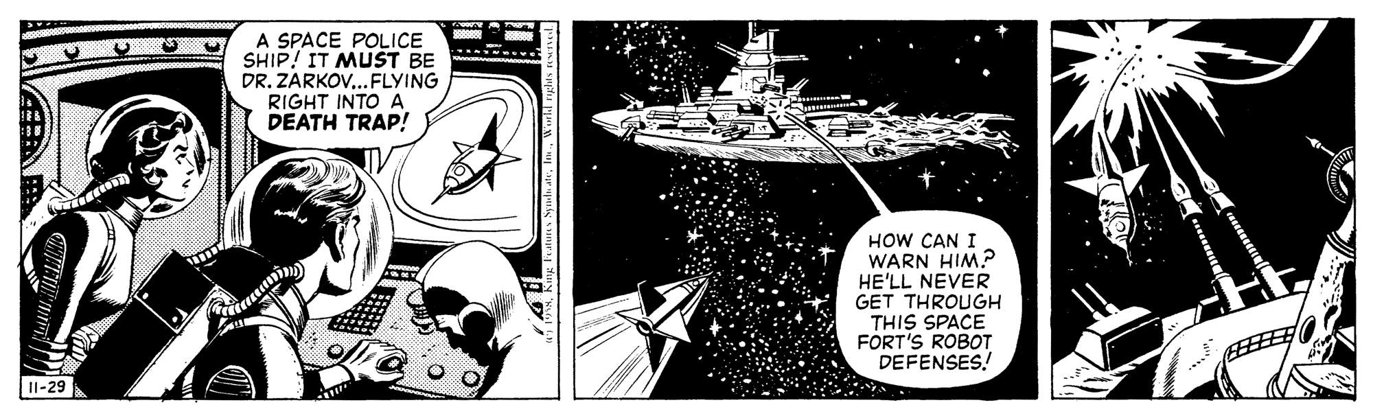 Flash Gordon Vintage Comic Strip 1958-11-29 | Comics Kingdom