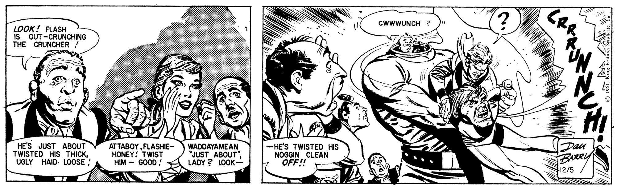 Flash Gordon Vintage Comic Strip 1961-12-05 | Comics Kingdom