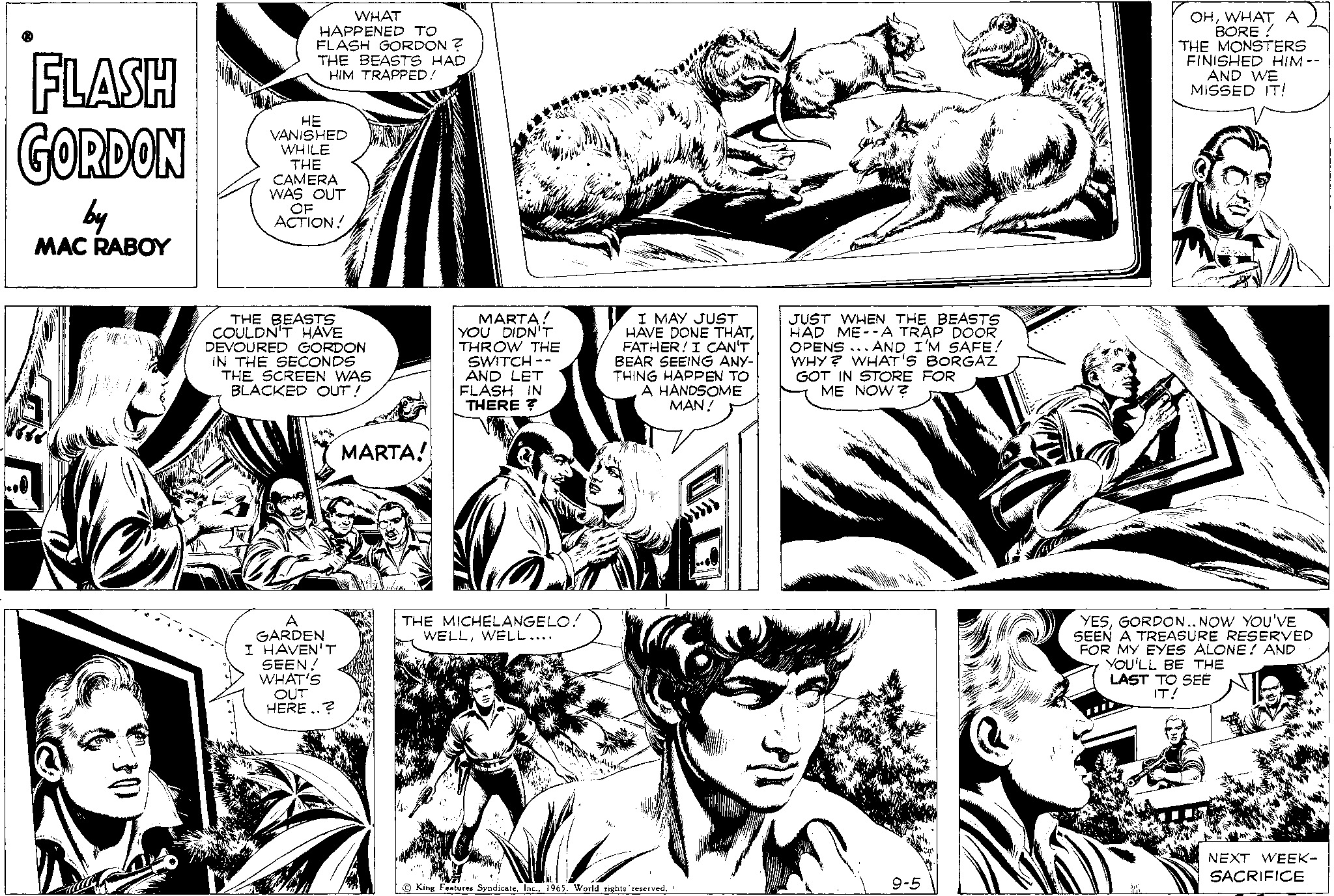 Flash Gordon Vintage Sundays Comic Strip 1965-09-05 | Comics Kingdom