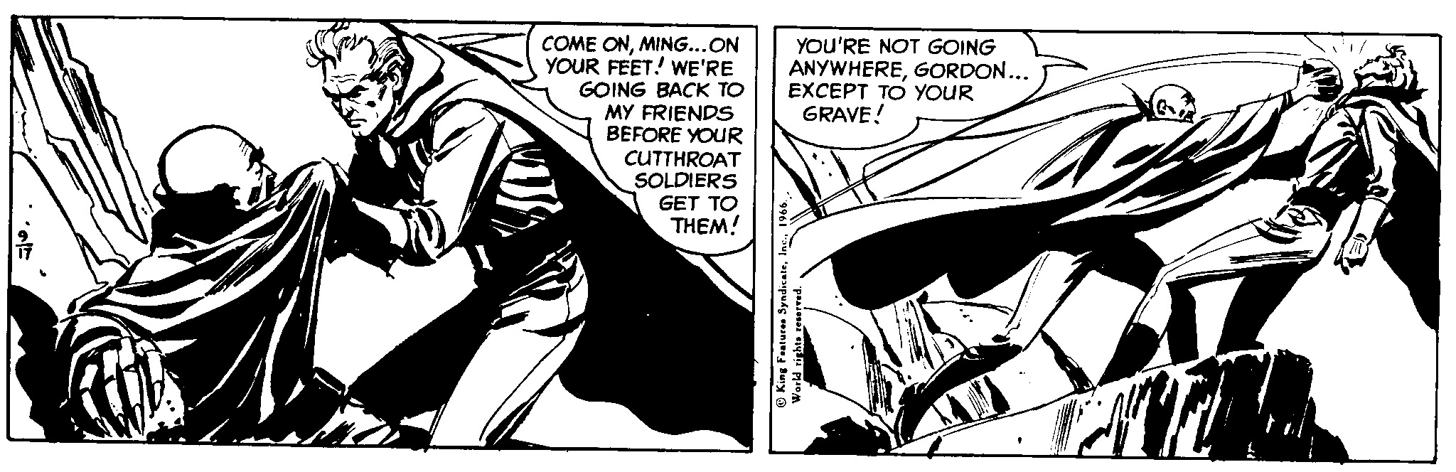 Flash Gordon Vintage Comic Strip 1966-09-17 | Comics Kingdom