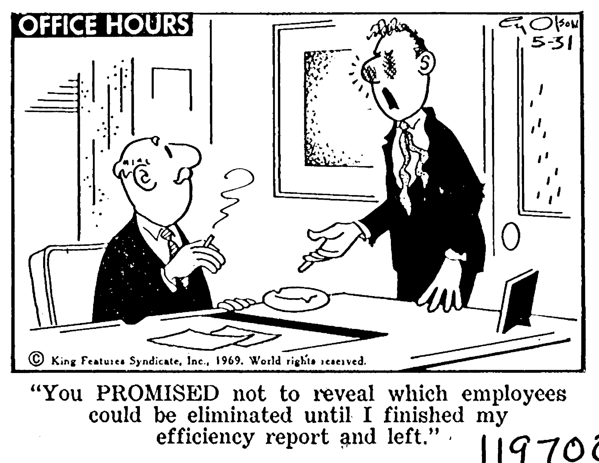 Office Hours Comic Strip 1969-05-31 | Comics Kingdom