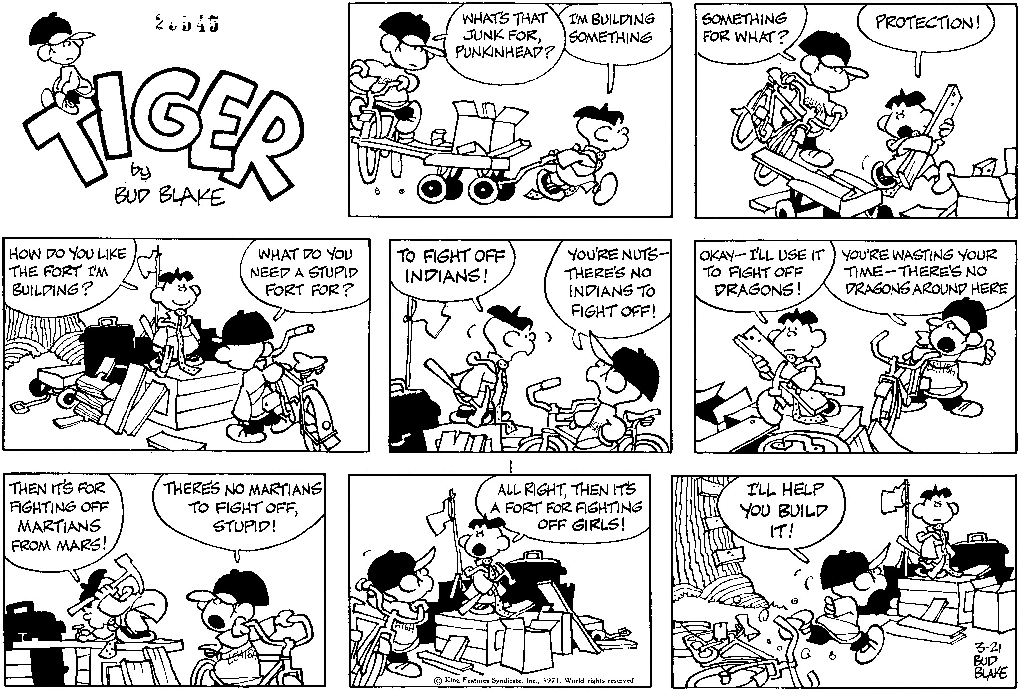Tiger Comic Strip 1971-03-21 | Comics Kingdom