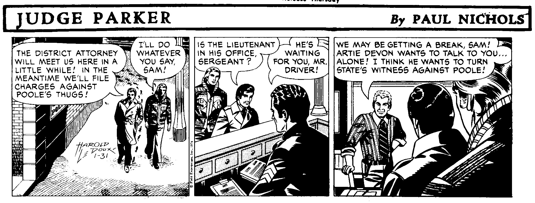 Judge Parker Vintage Comic Strip 1974-01-31 | Comics Kingdom