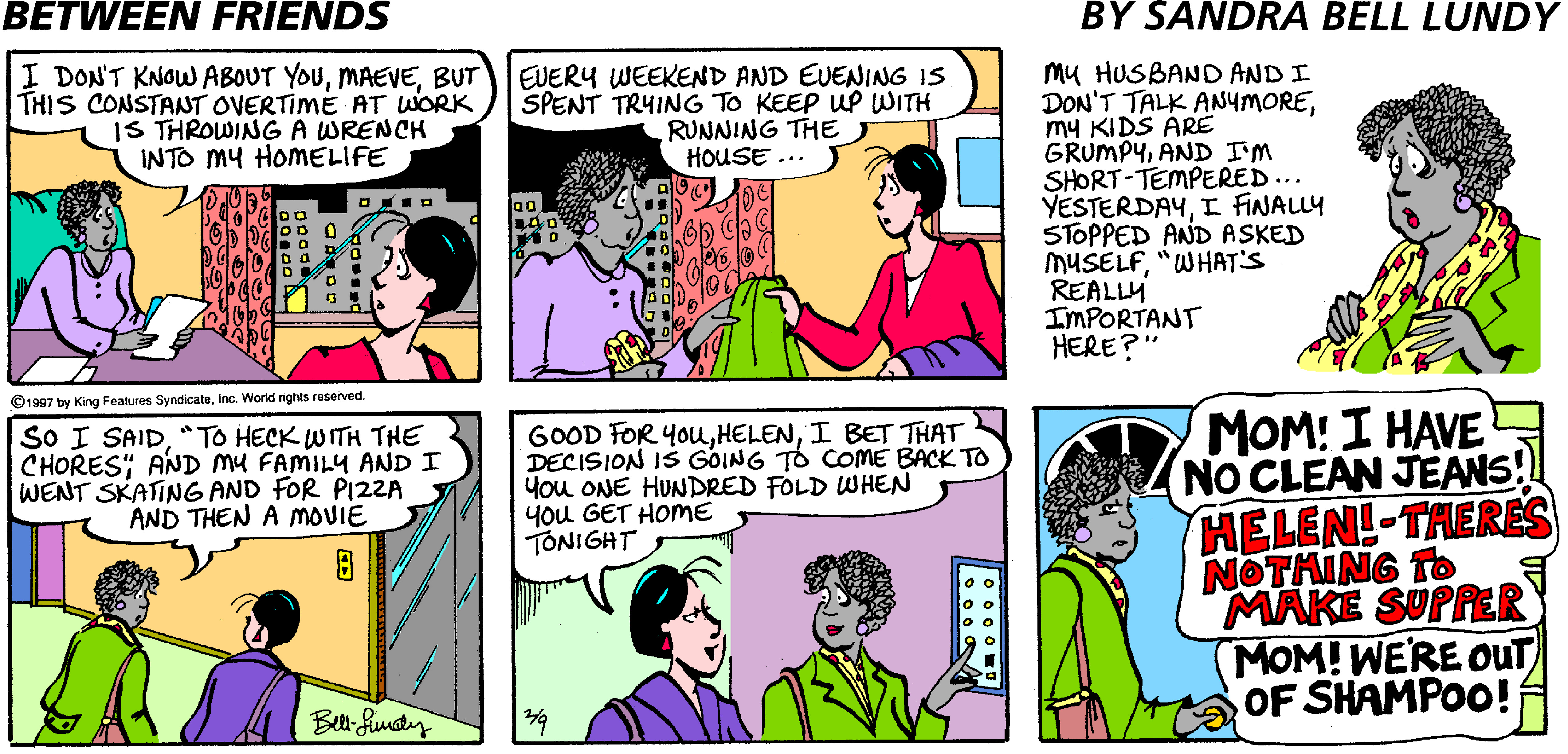 Between Friends Comic Strip 1997-02-09 | Comics Kingdom