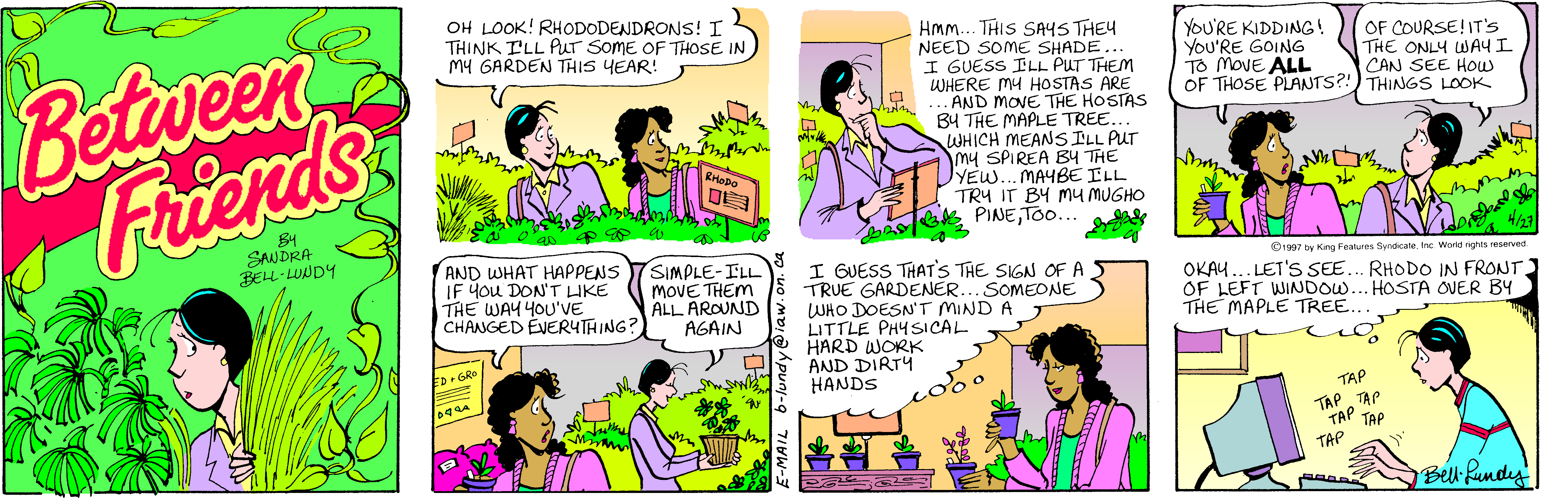Between Friends Comic Strip 1997-04-27 | Comics Kingdom