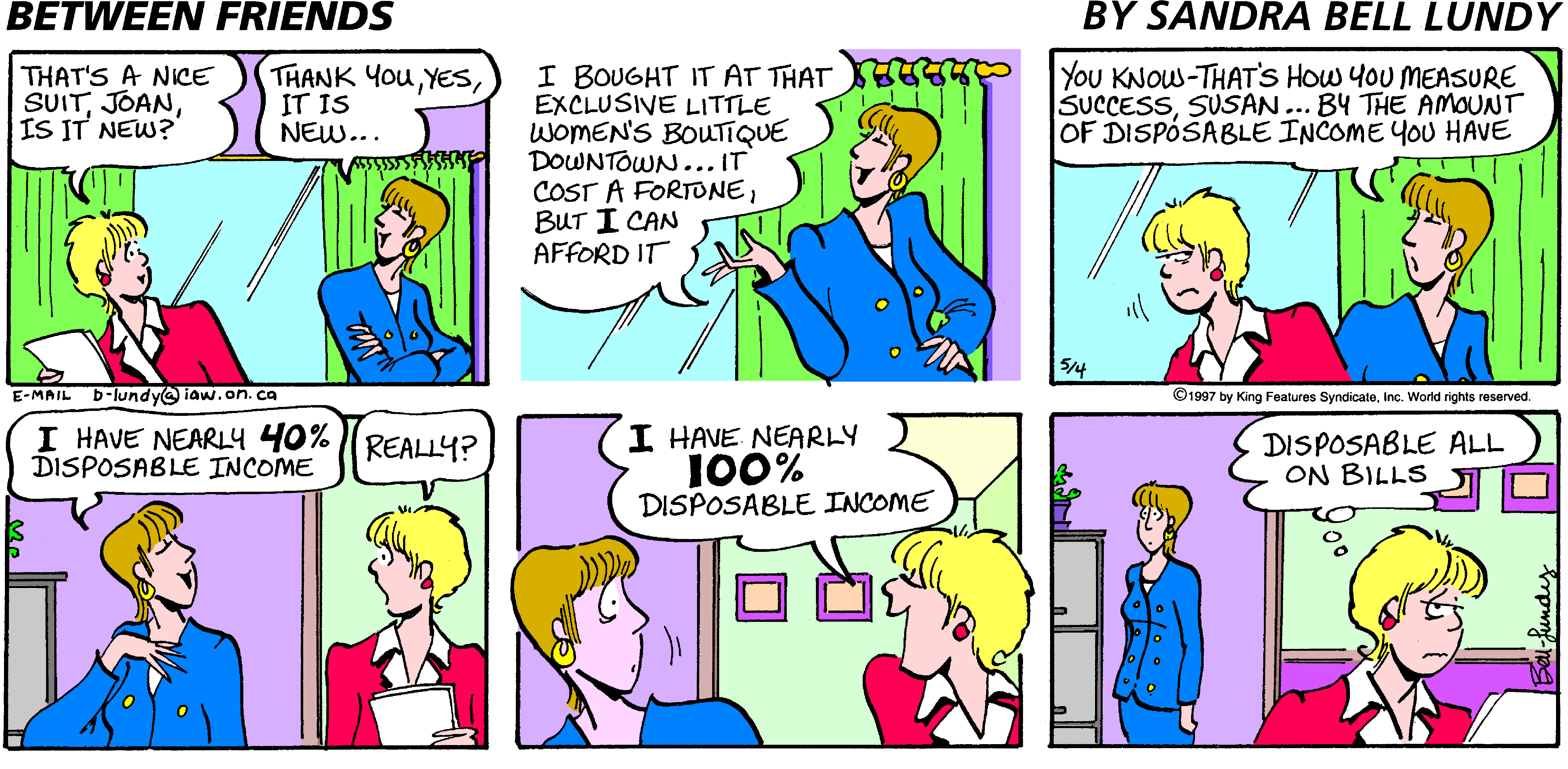 Between Friends Comic Strip 1997-05-04 | Comics Kingdom