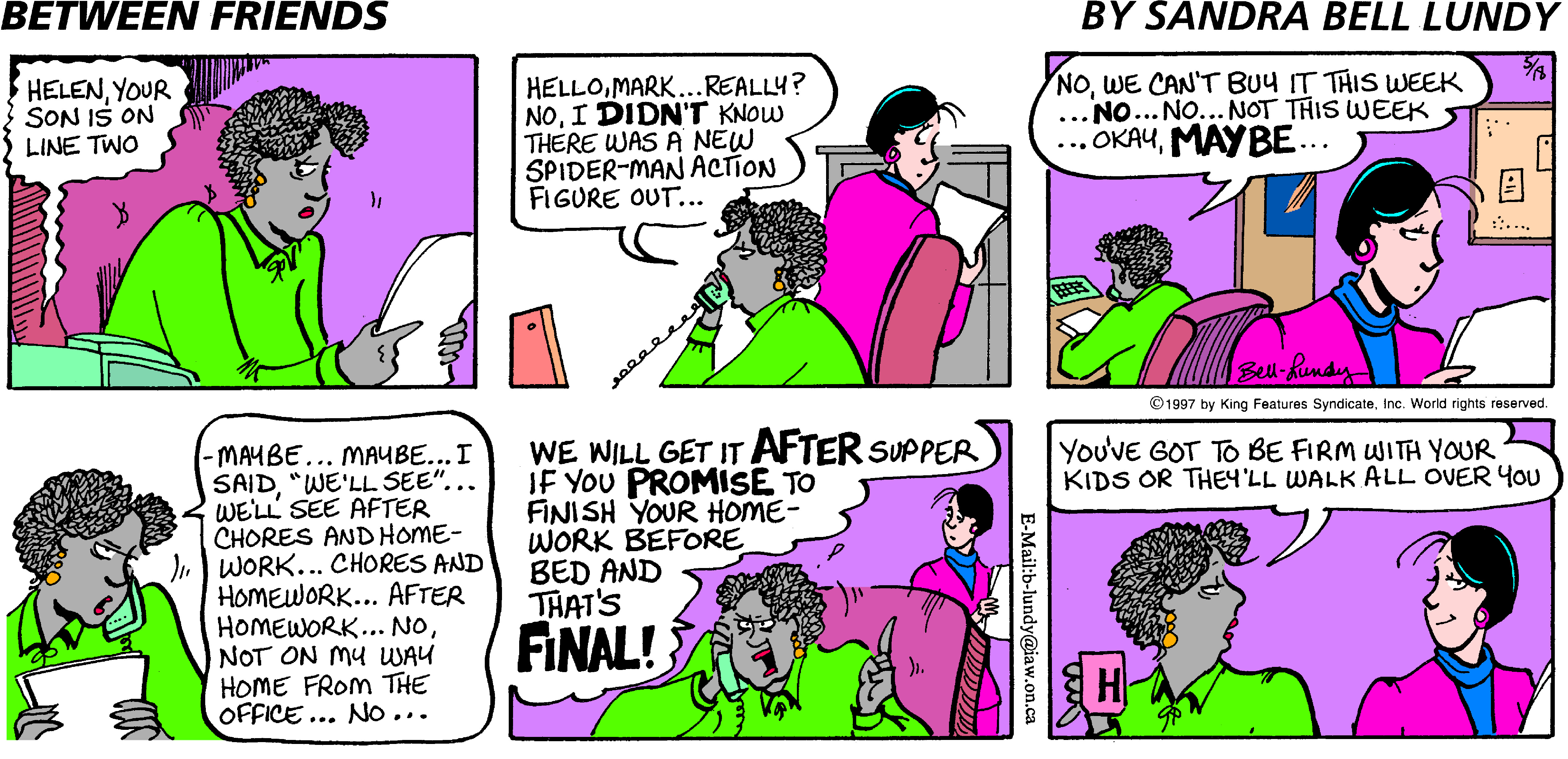 Between Friends Comic Strip 1997-05-18 | Comics Kingdom