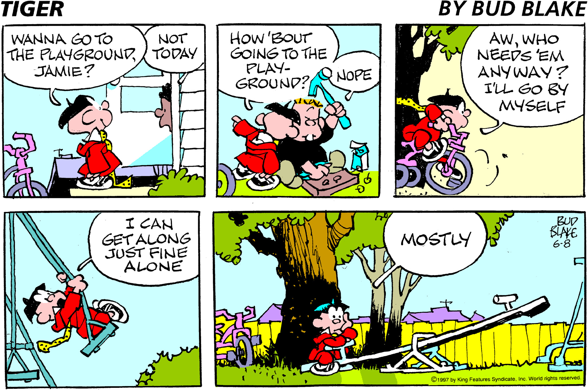 Tiger Comic Strip 1997-06-08 | Comics Kingdom