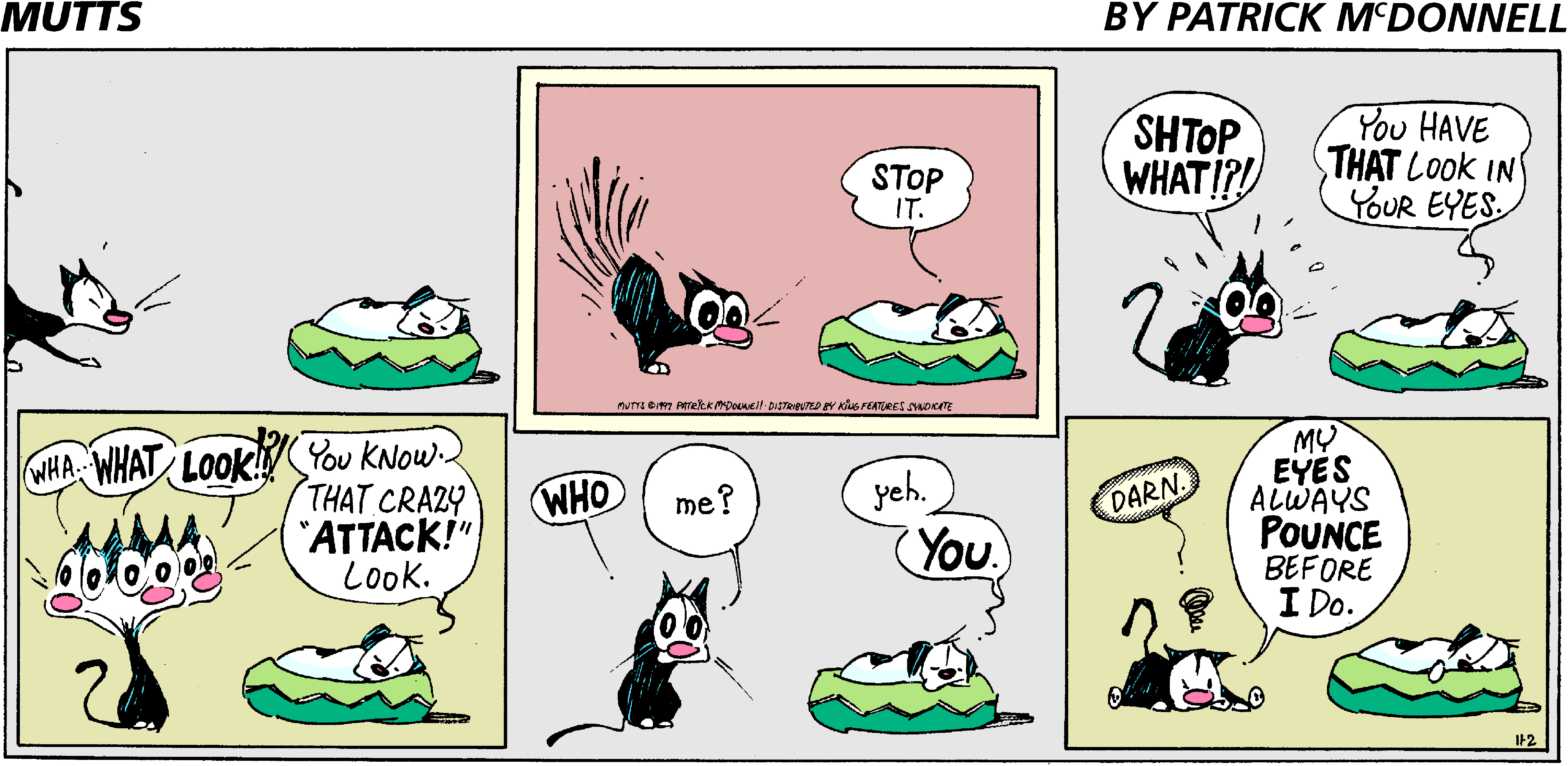 Mutts Comic Strip 1997-11-02 | Comics Kingdom