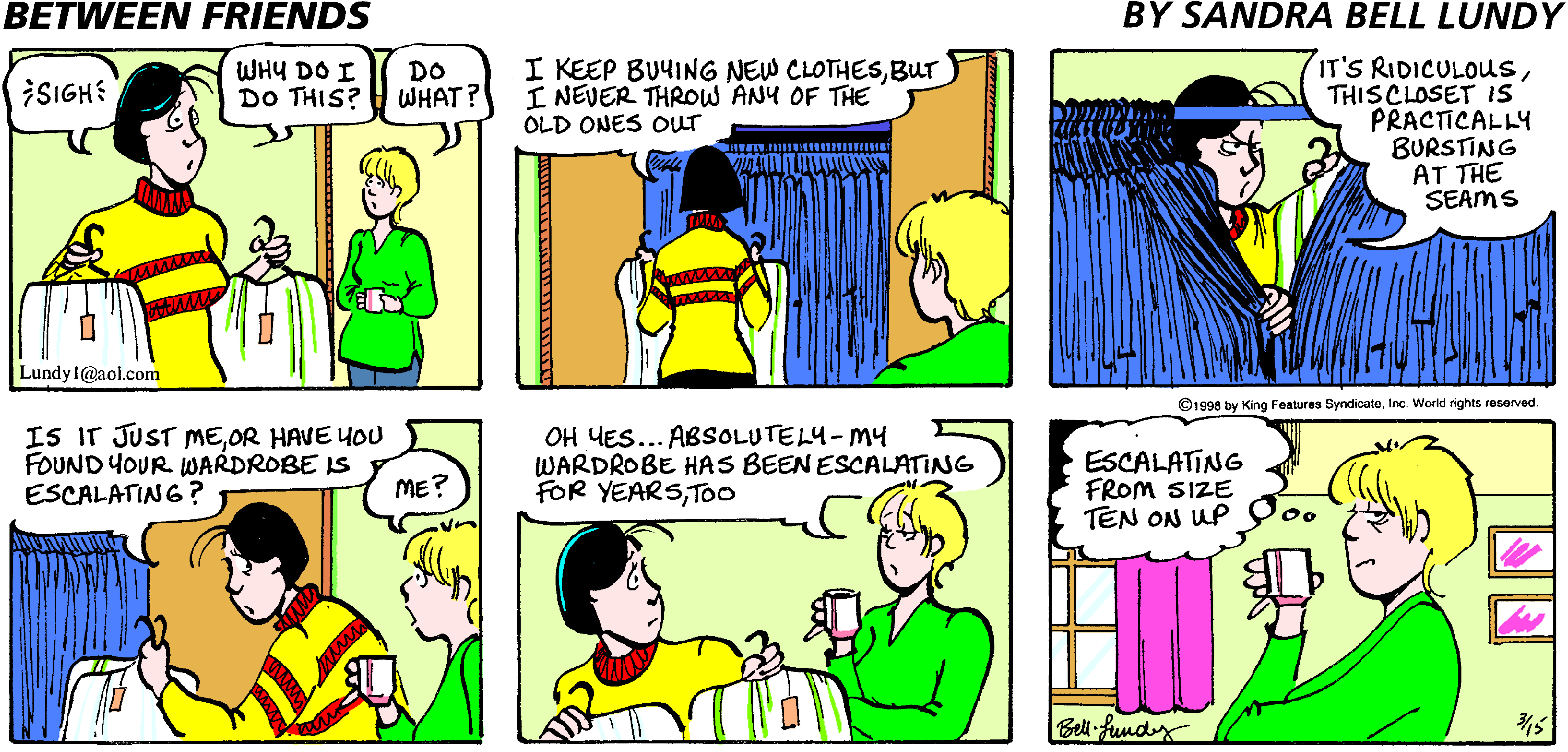 Between Friends Comic Strip 1998-03-15 | Comics Kingdom