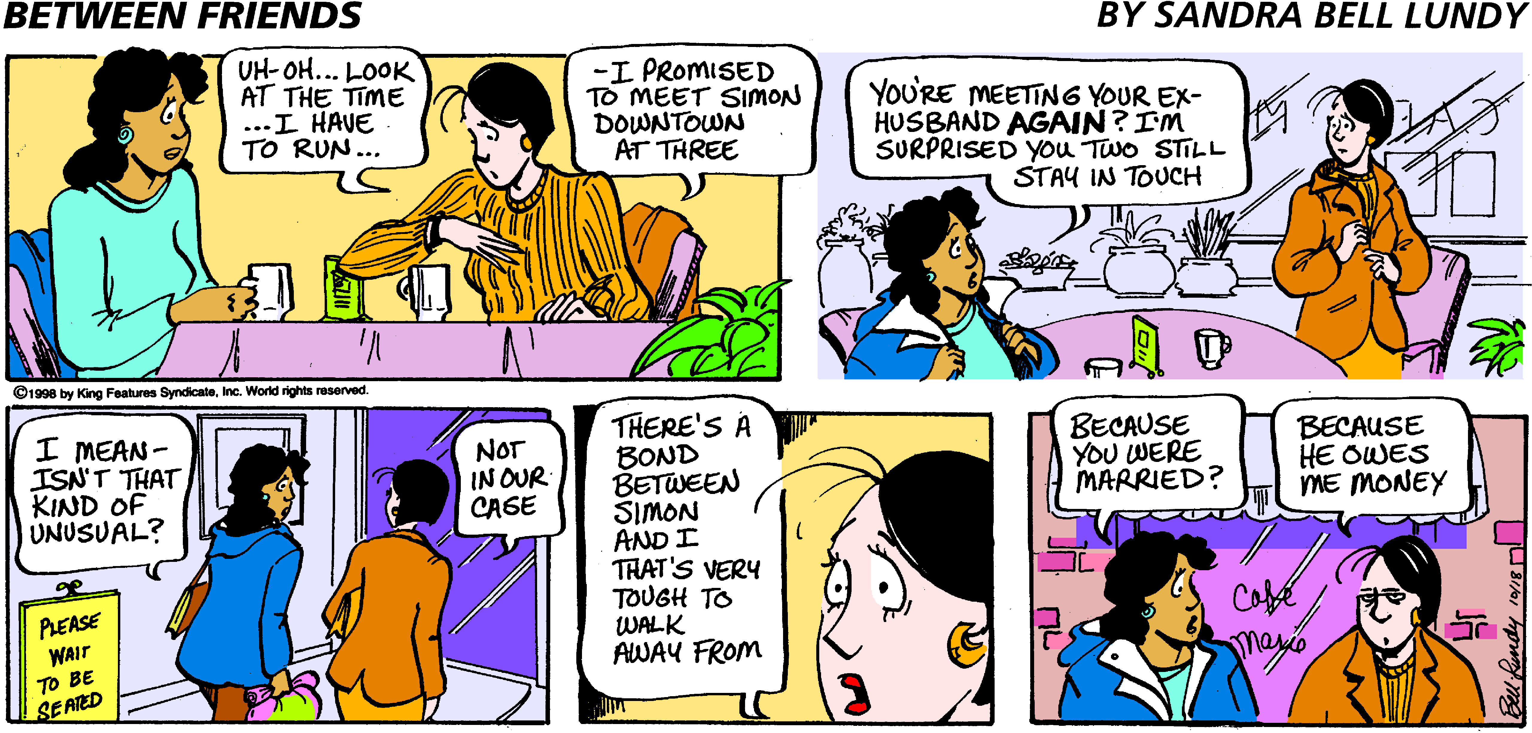 Between Friends Comic Strip 1998-10-18 | Comics Kingdom