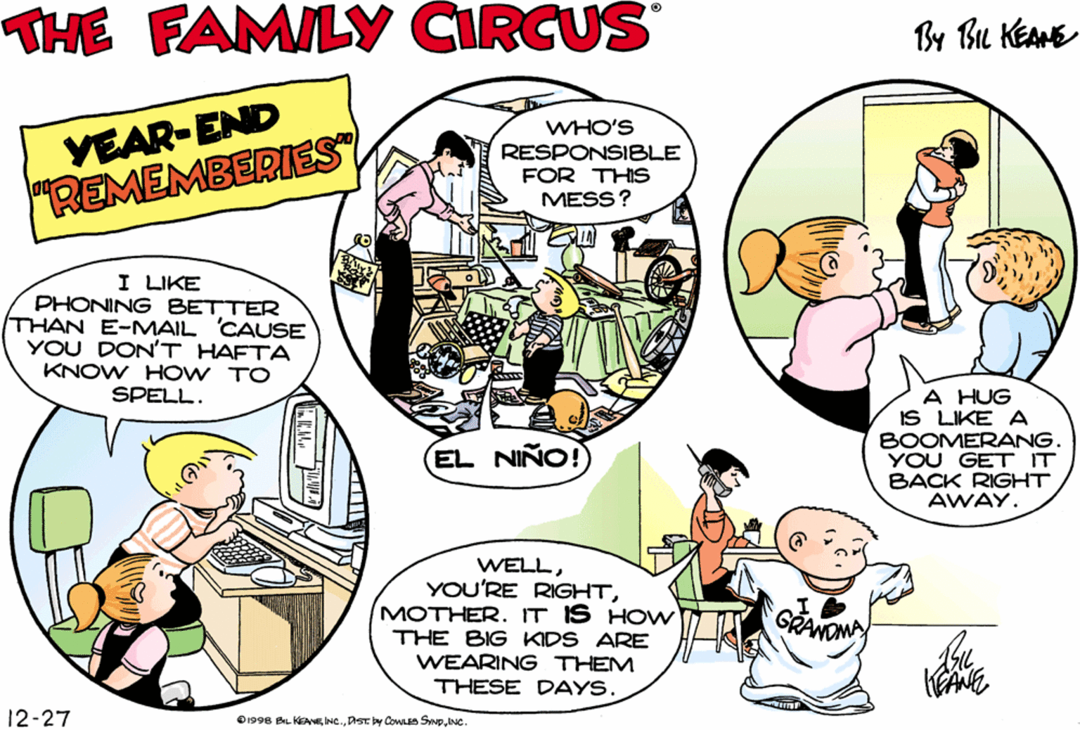 The Family Circus Comic Strip 1998-12-27 | Comics Kingdom