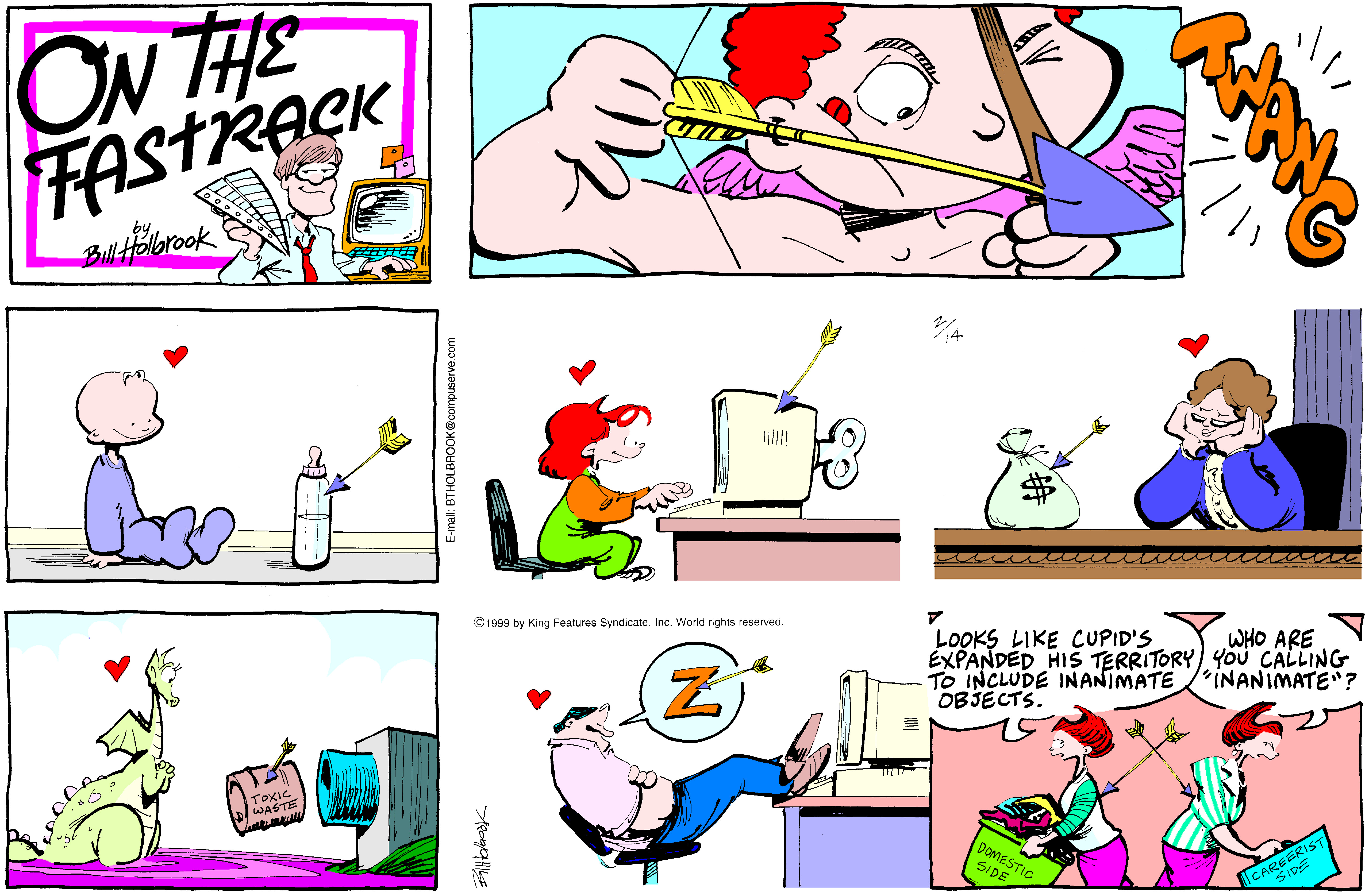 On The Fastrack Comic Strip 1999-02-14 | Comics Kingdom