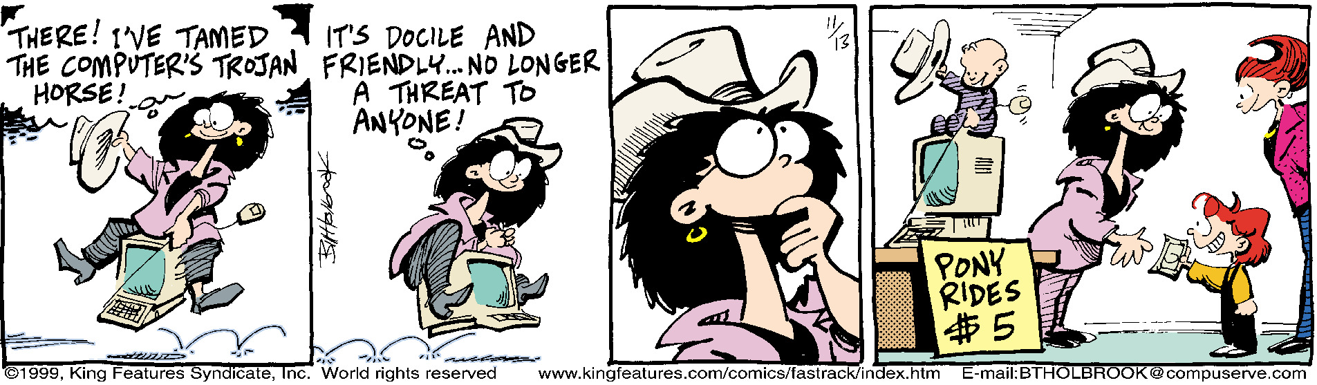 On The Fastrack Comic Strip 1999-11-13 | Comics Kingdom