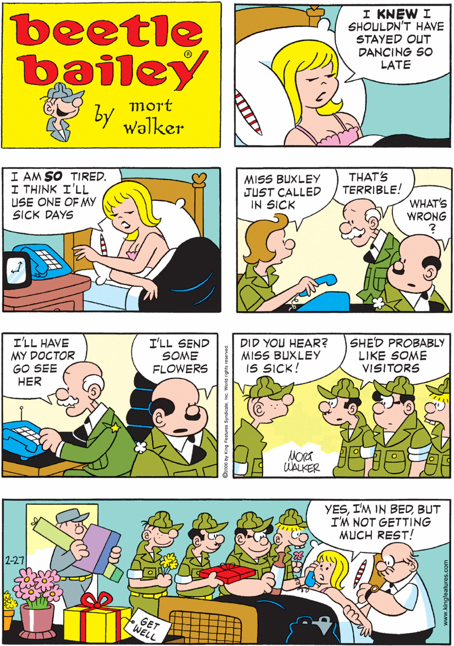 Beetle Bailey Comic Strip 2000-02-27 | Comics Kingdom