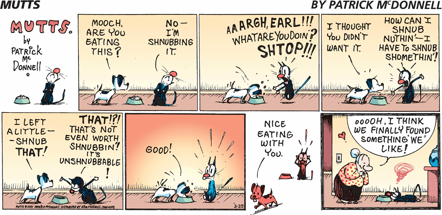 Mutts Comic Strip 2001-03-25 | Comics Kingdom