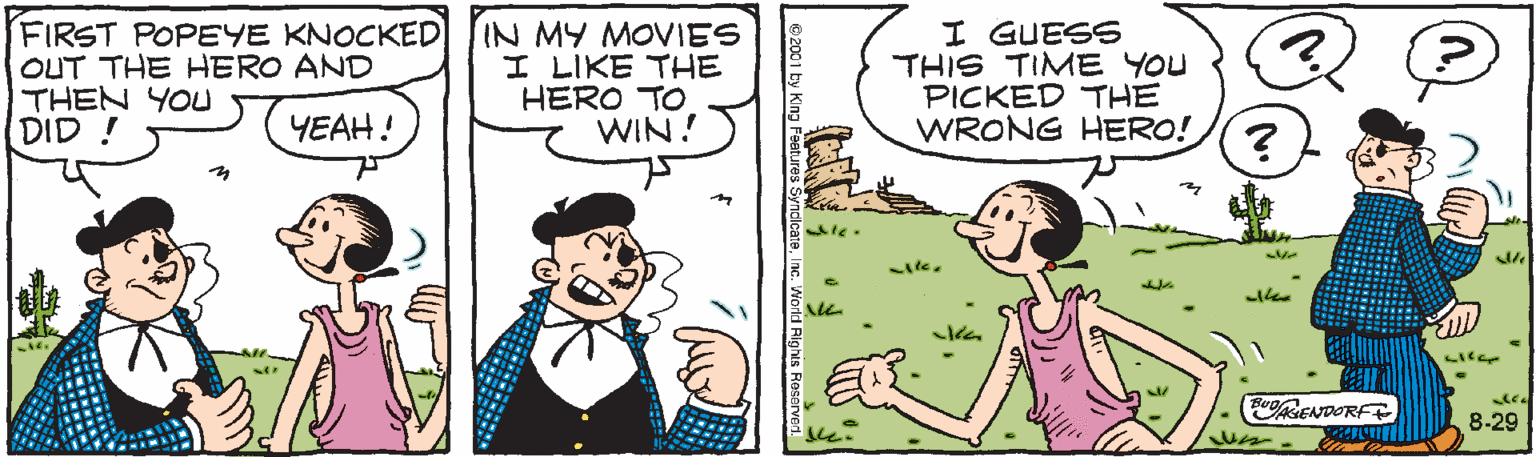 Popeye Comic Strip 2001-09-07 | Comics Kingdom