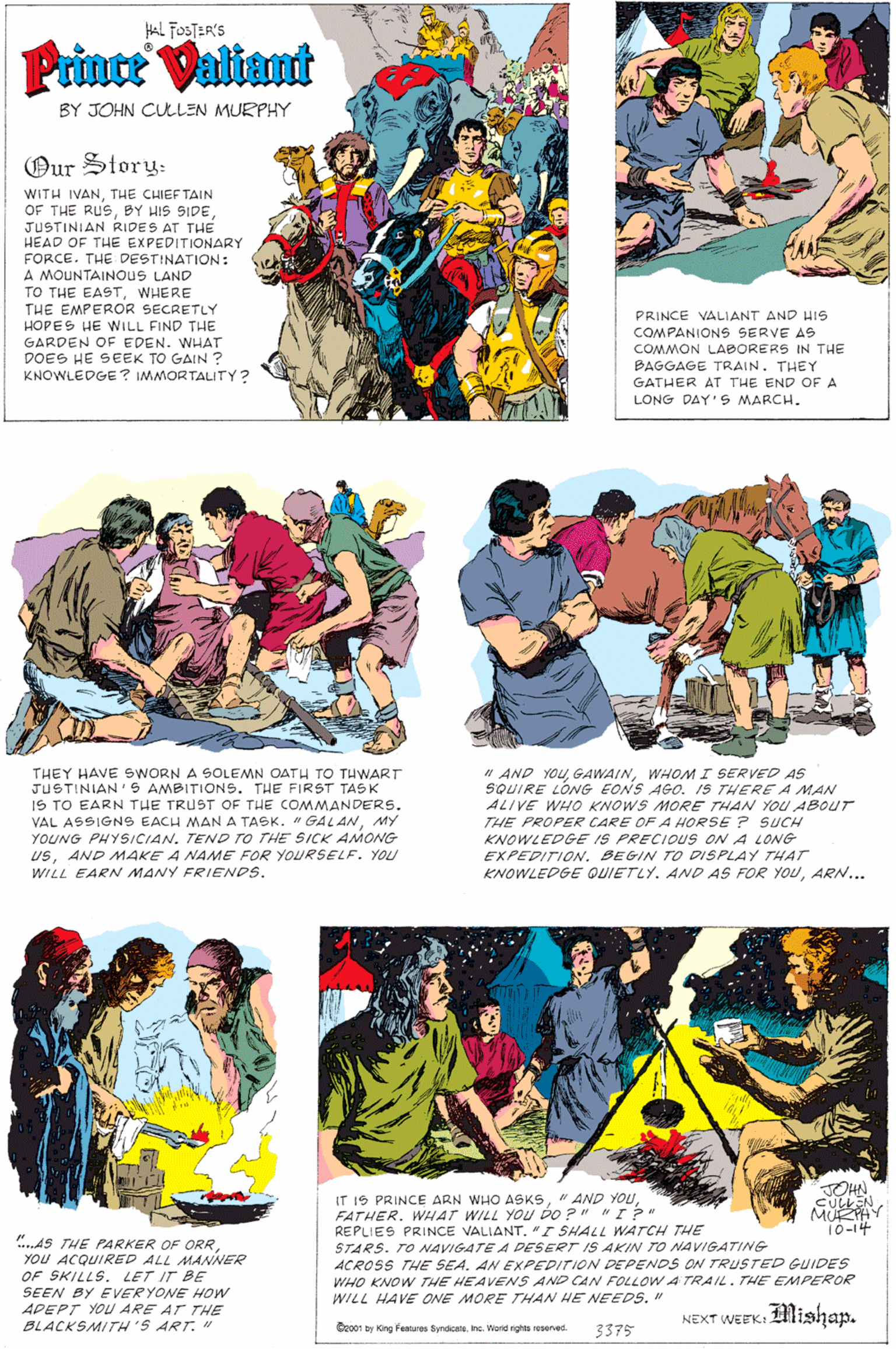 Prince Valiant Comic Strip 2001-10-14 | Comics Kingdom