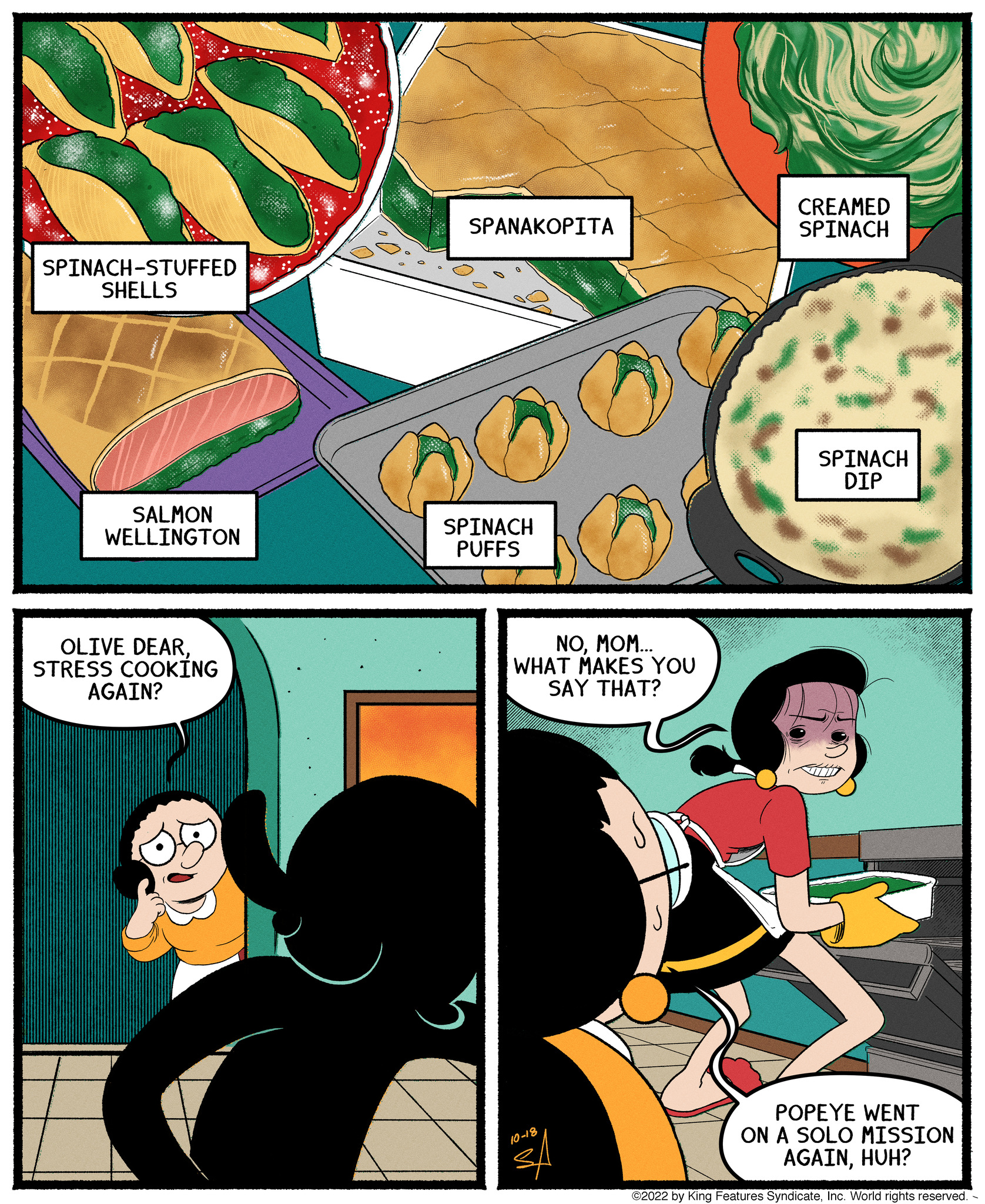 Olive & Popeye Comic Strip 2022-10-18 | Comics Kingdom