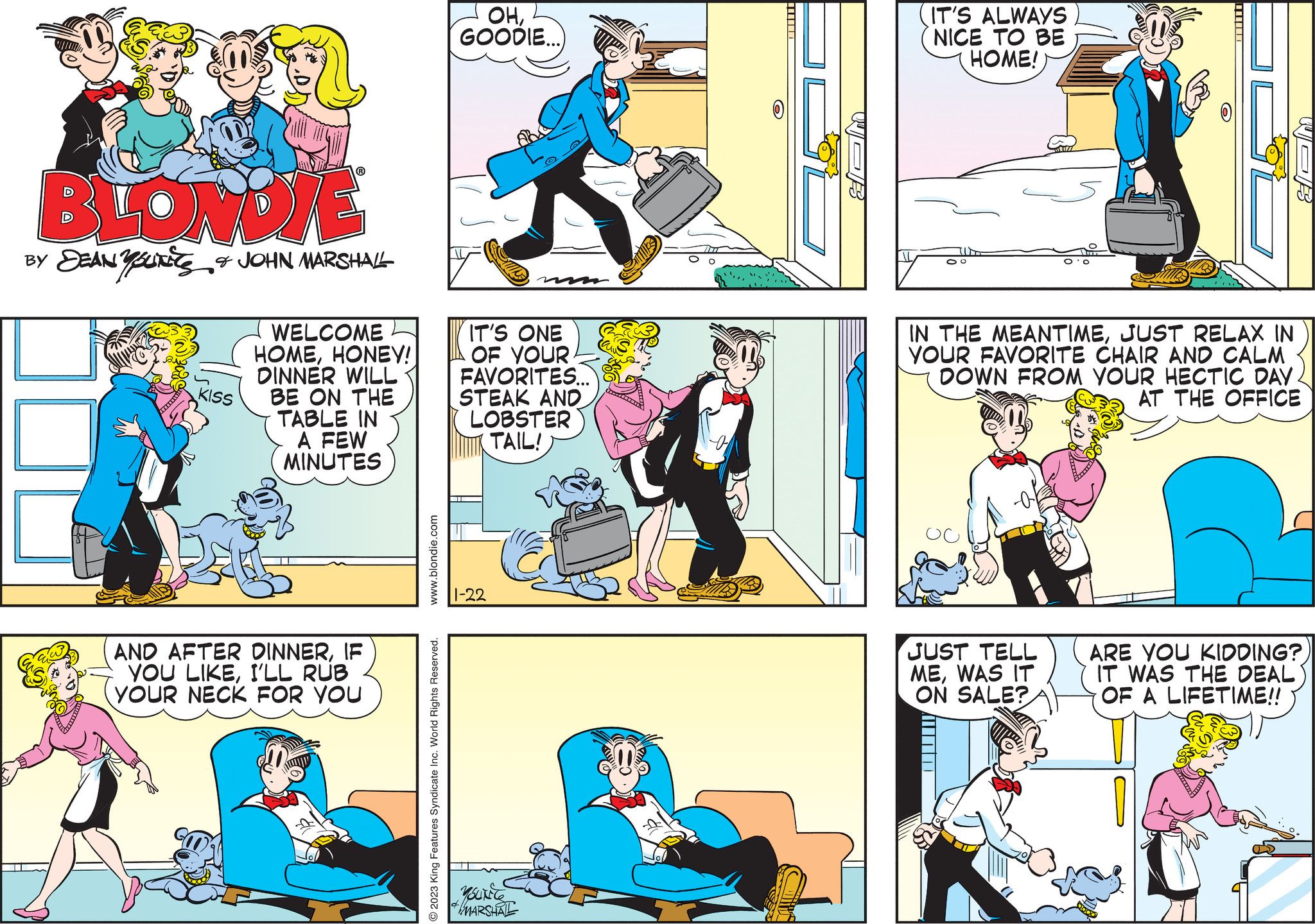 Blondie Comic Strip 2023-01-22 | Comics Kingdom