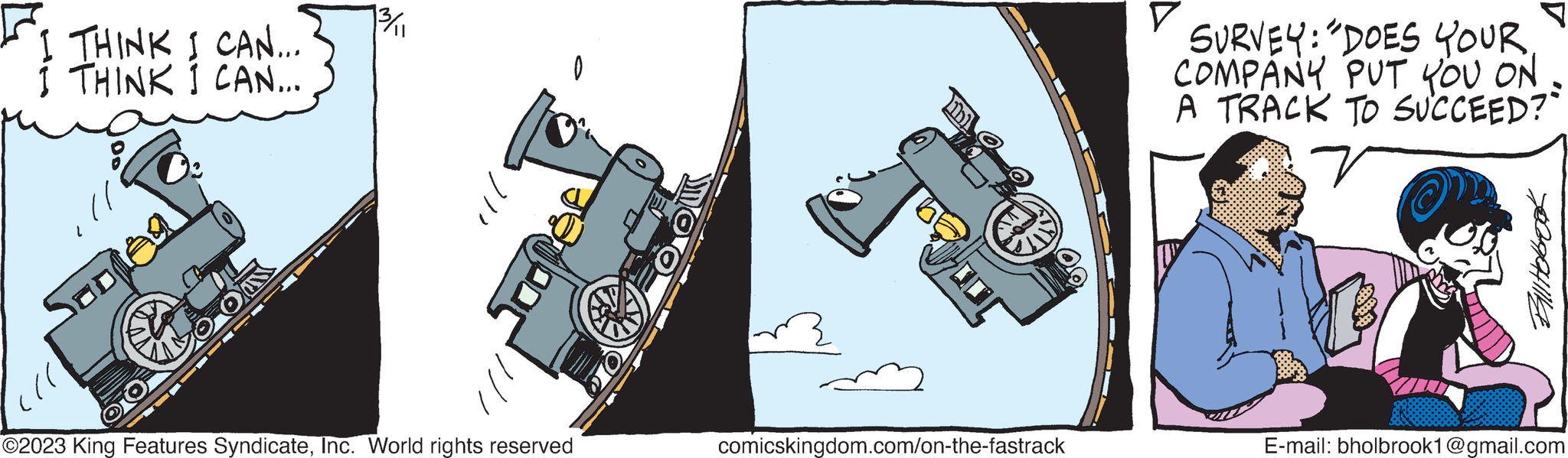 On The Fastrack Comic Strip 2023-03-11 | Comics Kingdom
