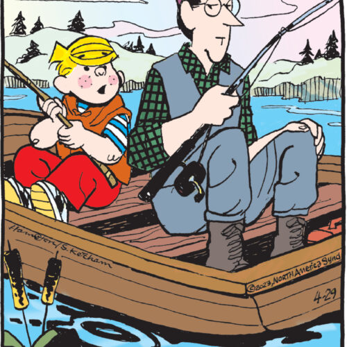 dennis the menace dennis and the fishing pole fires peashooter (and quotes Elvis Costello) Comic Art Website Dennis the Menace" Dennis and
