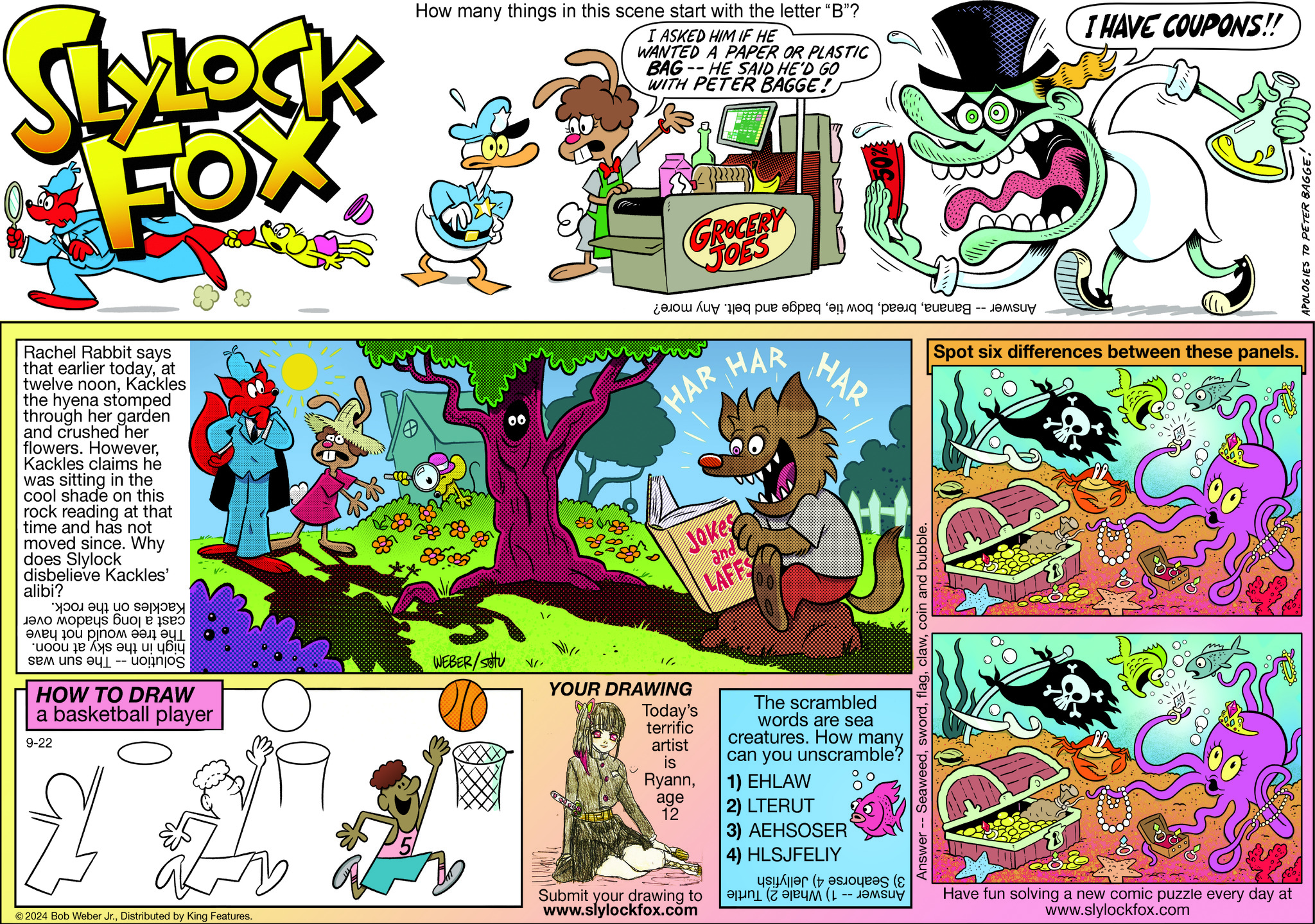 Slylock Fox Comic Strip 2024-09-22 | Comics Kingdom