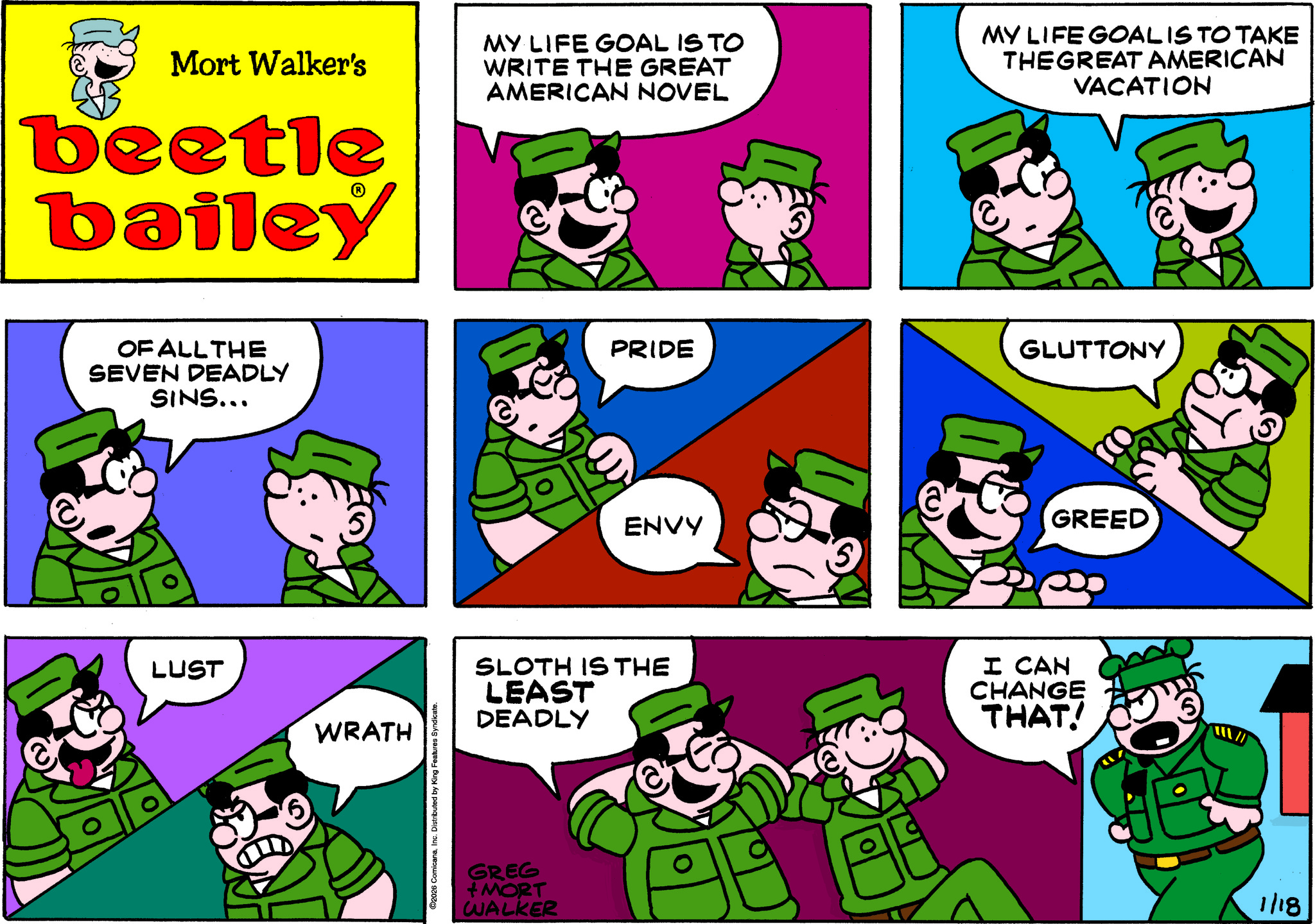 Beetle Bailey Comic Strip 2026-01-18 | Comics Kingdom